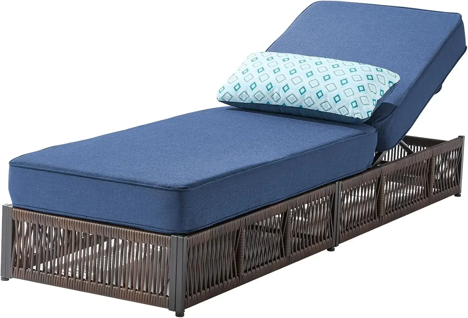 Rattan Lounge Set - 5인치 두께의 쿠션이 있는 고급 야외용