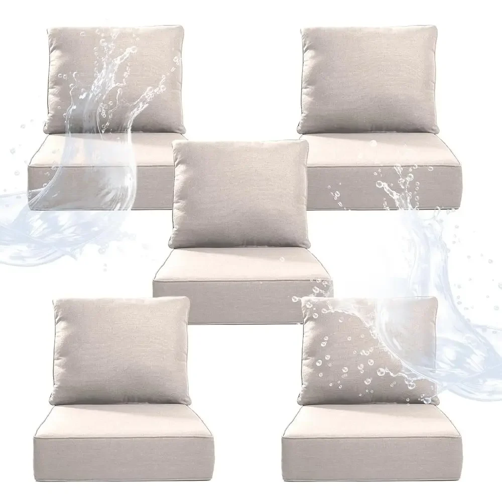 Outdoor Furniture Cushions 24 X 24 - 두꺼운 야외용 의자 쿠션 6개(5팩) -