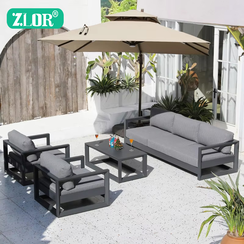 럭셔리 알루미늄 야외 소파 세트 정원 소파 고급 소파  - Outdoor Furniture Quality 리뷰 및 가격