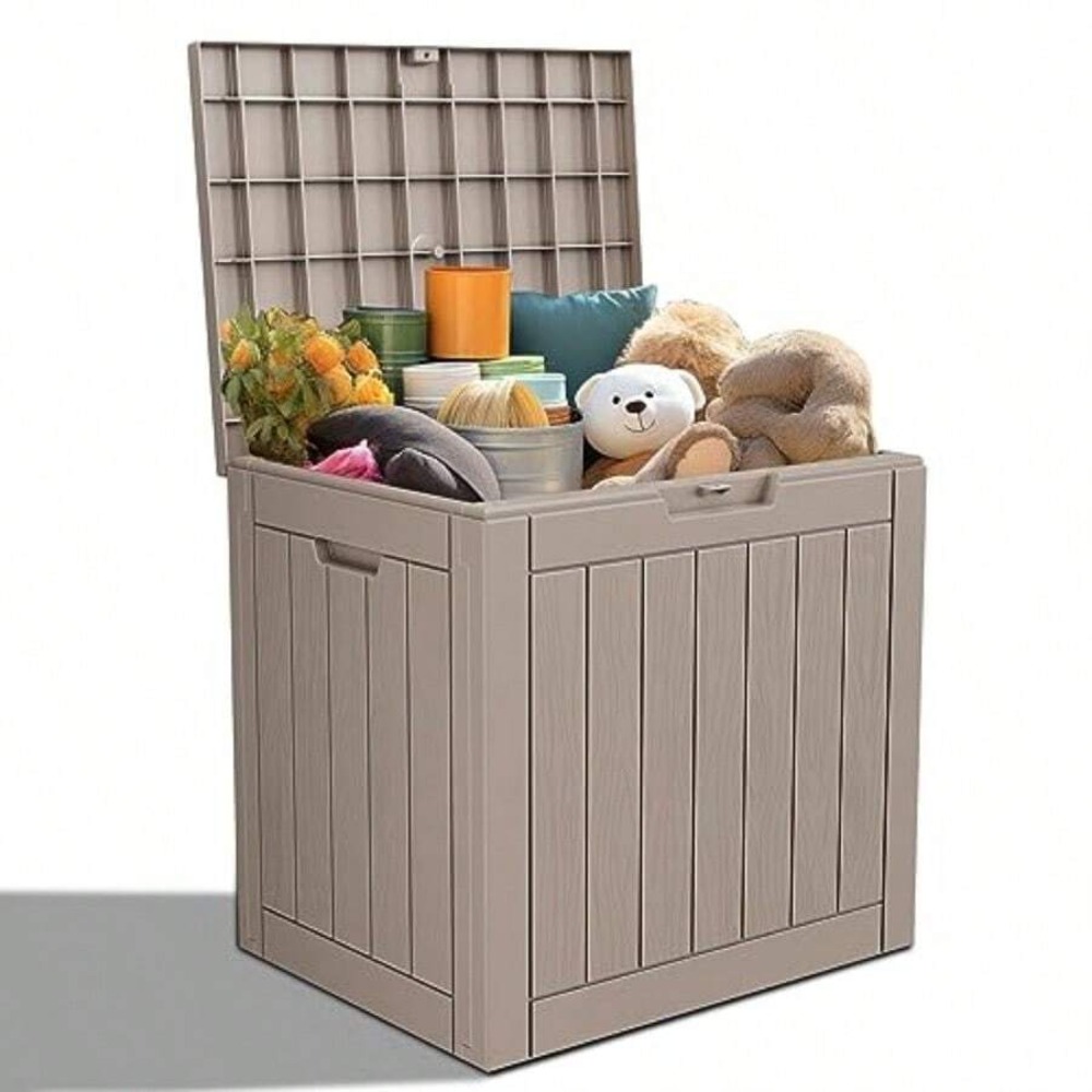 잠금식 레진 데크 박스, 야외용 보관함, 파티오 가구  - Outdoor Furniture Resin 리뷰 및 가격