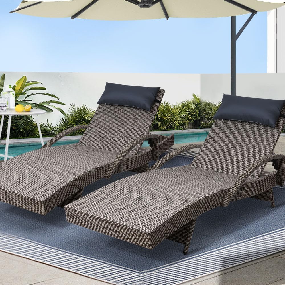 4단계 조절 가능한 두꺼운 쿠션, PE 라탄 야외용 리 - Rattan Lounge Set 리뷰 및 가격