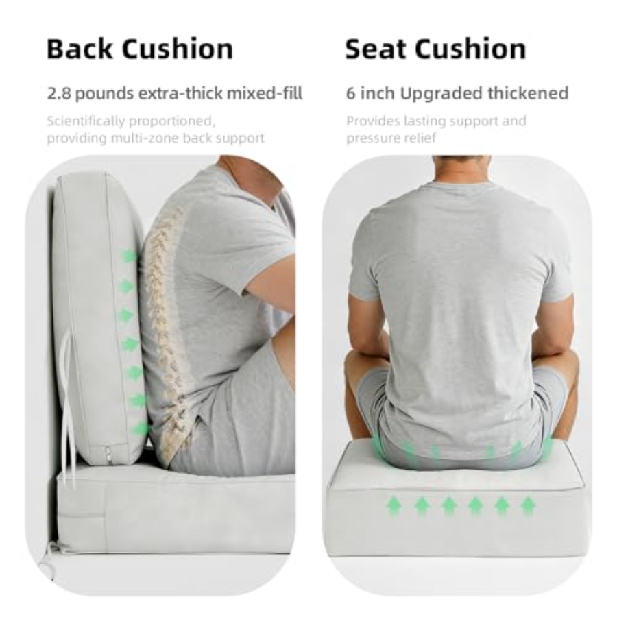 야외 파티오 쿠션 6개 세트, 24x24인치 깊은 시트 - Outdoor Furniture Cushions 24 X 24 리뷰 및 가격