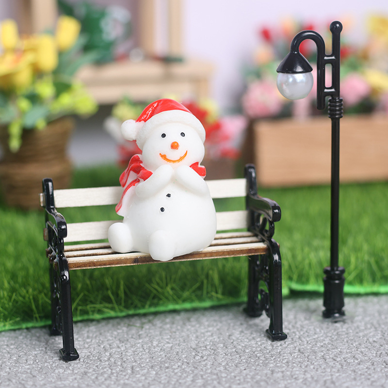2 개/대 1:12 인형 집 미니어처 나무 공원 벤치  - Outdoor Furniture Resin 리뷰 및 가격