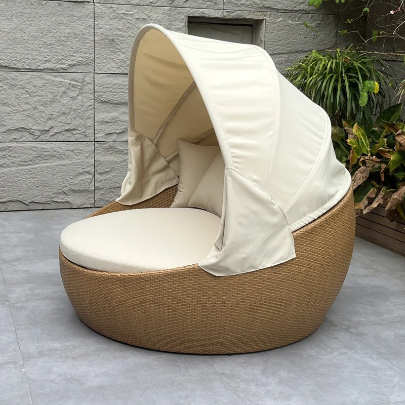데이베드, 자외선 차단 녹 방지 원형, 위커 라운지 소 - Rattan Lounge Set 리뷰 및 가격