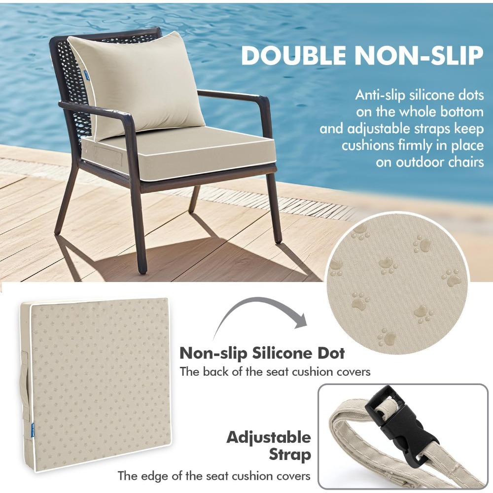 베이지색 야외 시트 쿠션 24x24인치 방수 및 변색  - Outdoor Furniture Cushions 24 X 24 리뷰 및 가격