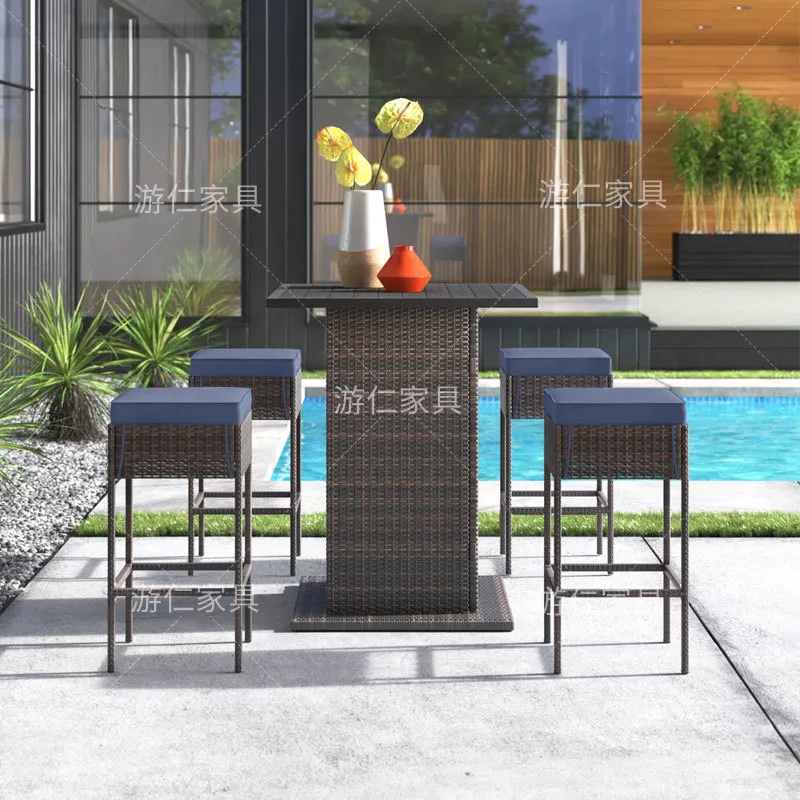 위커 라탄 바 테이블 및 의자 세트 야외 파티오 정원  - Rattan Lounge Set 리뷰 및 가격