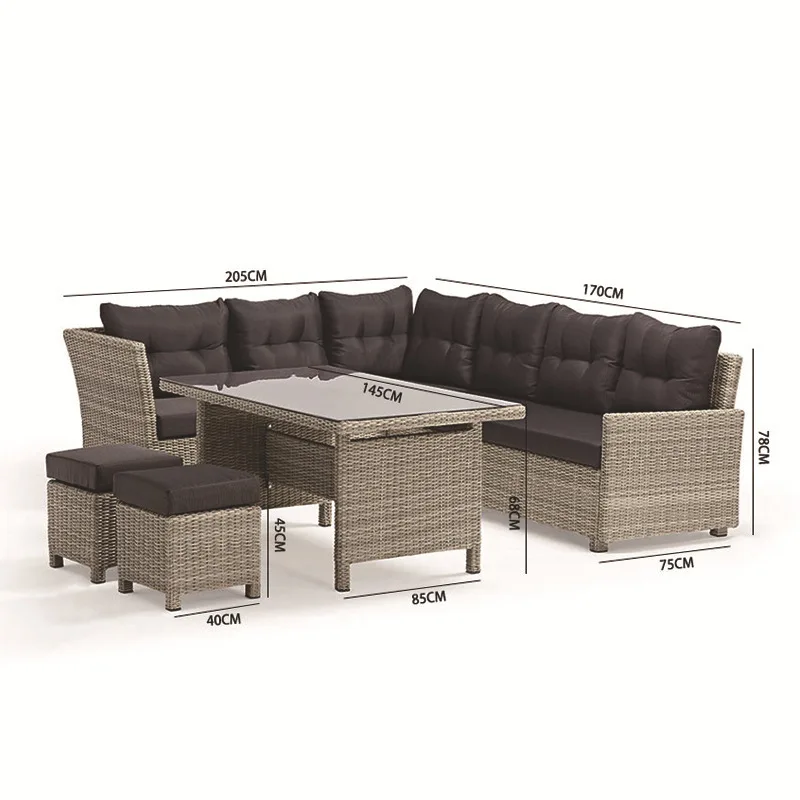야외용 PE 위커 라운지 소파 세트, 빌라 다이닝 및  - Rattan Lounge Set 리뷰 및 가격