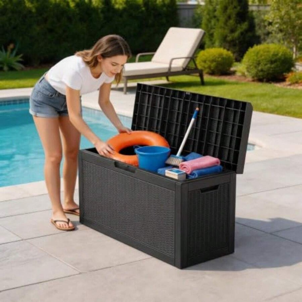 야외용 수납함 데크 박스 방수 라탄 패턴 레진 파티오  - Outdoor Furniture Resin 리뷰 및 가격