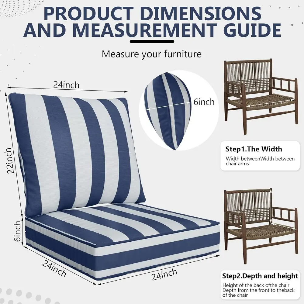24 x 24 x 6 야외용 딥 시트 쿠션 세트 - 6 - Outdoor Furniture Cushions 24 X 24 리뷰 및 가격