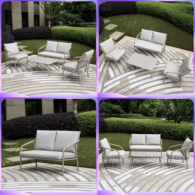 북유럽 스타일 야외 소파 세트 (정원, 마당, 발코니, - Rattan Lounge Set 리뷰 및 가격