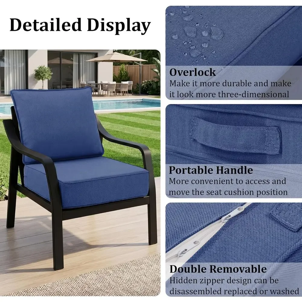 두꺼운 야외용 의자 쿠션 6개, 24x24 파티오 가구 - Outdoor Furniture Cushions 24 X 24 리뷰 및 가격